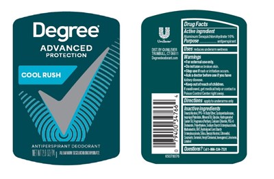Label (Degree Advanced Protection Cool Rush Antiperspirant Deodorant   Artwork)